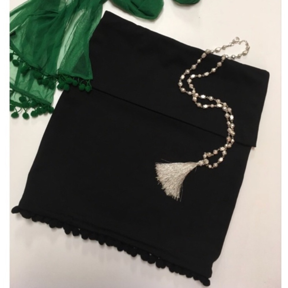 NEW POM POM skirt cha cha Buckley K black